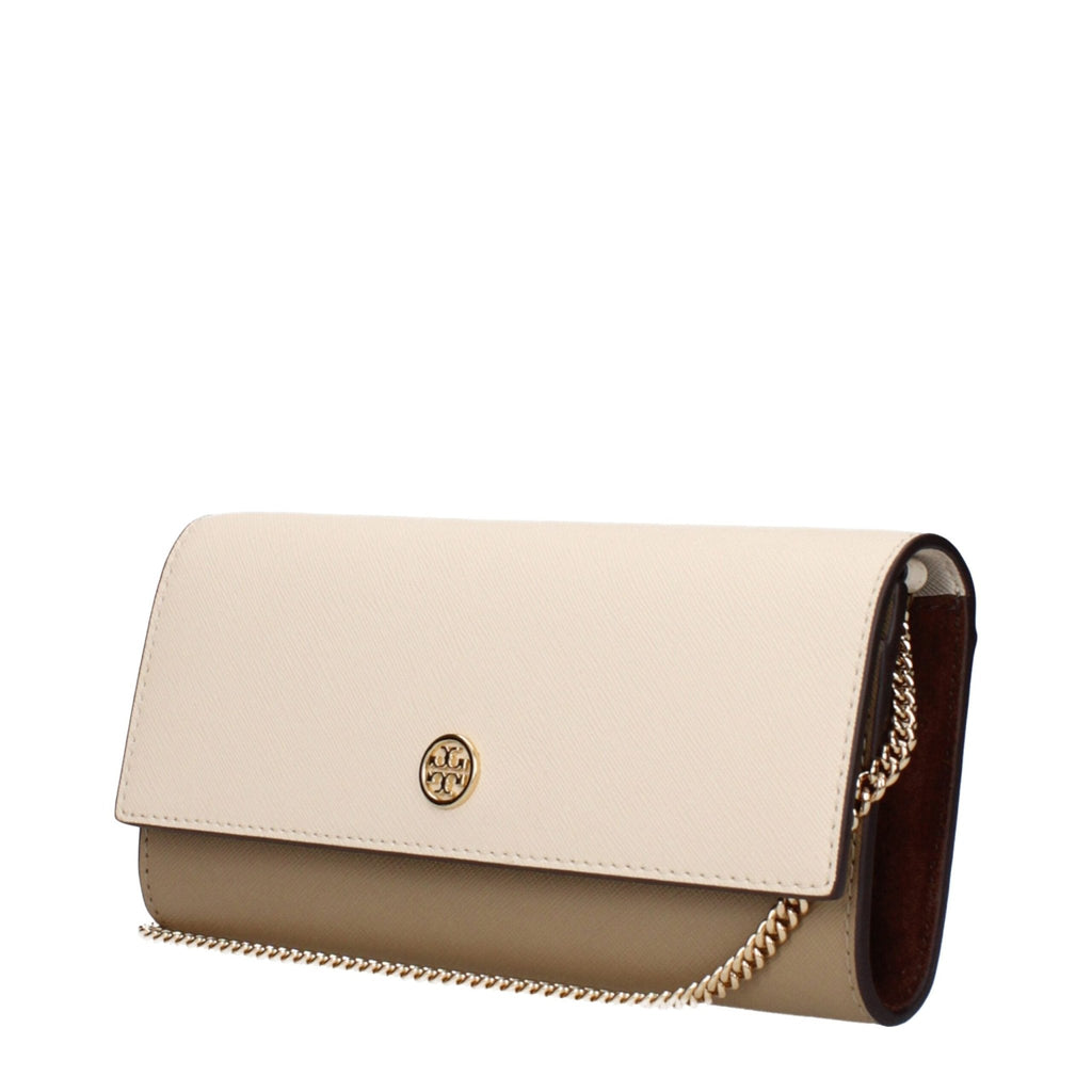 Tory Burch Beige Leather Clutch Bag - Beyzy Store - Tory Burch