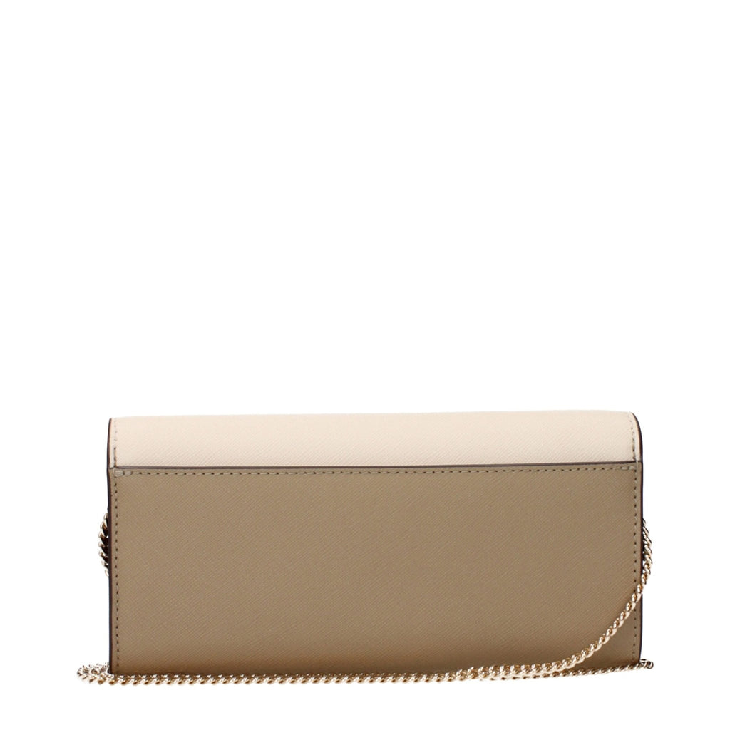 Tory Burch Beige Leather Clutch Bag - Beyzy Store - Tory Burch