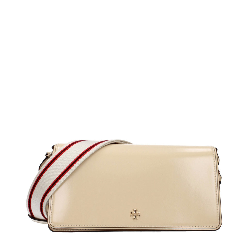 Tory Burch Beige Leather Crossbody Bag - Beyzy Store - Tory Burch