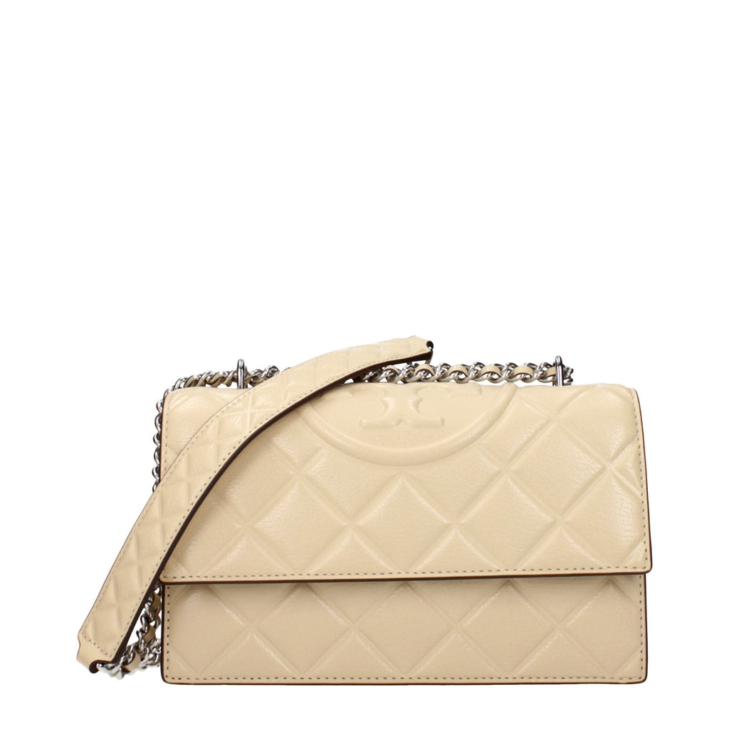 Tory Burch Beige Leather Crossbody Bags - Beyzy Store - Tory Burch