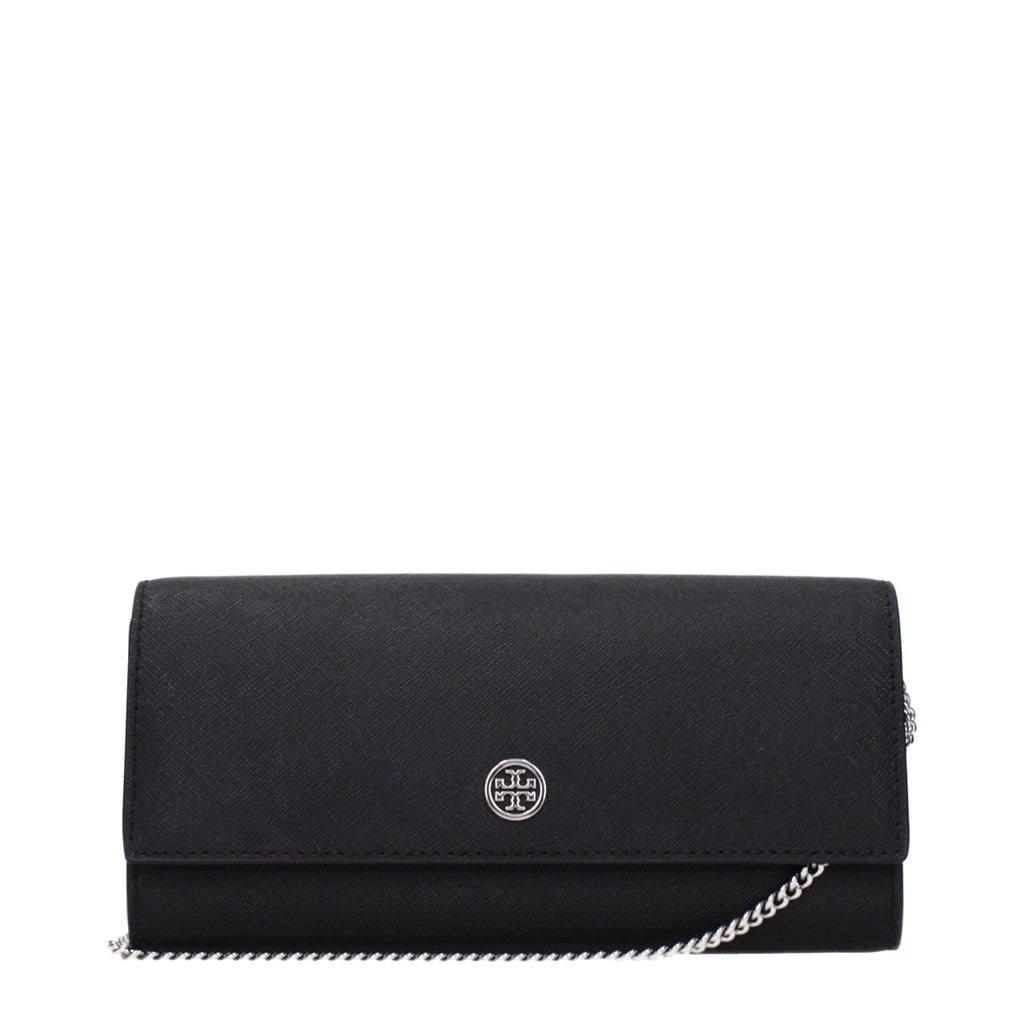 Tory Burch Black Leather Clutch Bag - Beyzy Store - Tory Burch