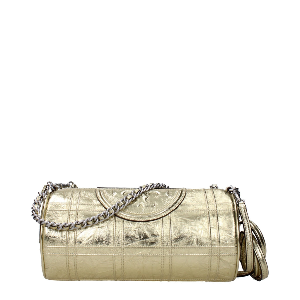 Tory Burch Gold Leather Shoulder Bag - Beyzy Store - Tory Burch