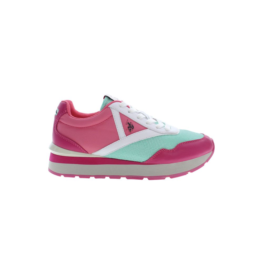 U.S. POLO ASSN. Pink Polyester Women Sneaker - Beyzy Store - U.S. POLO ASSN.