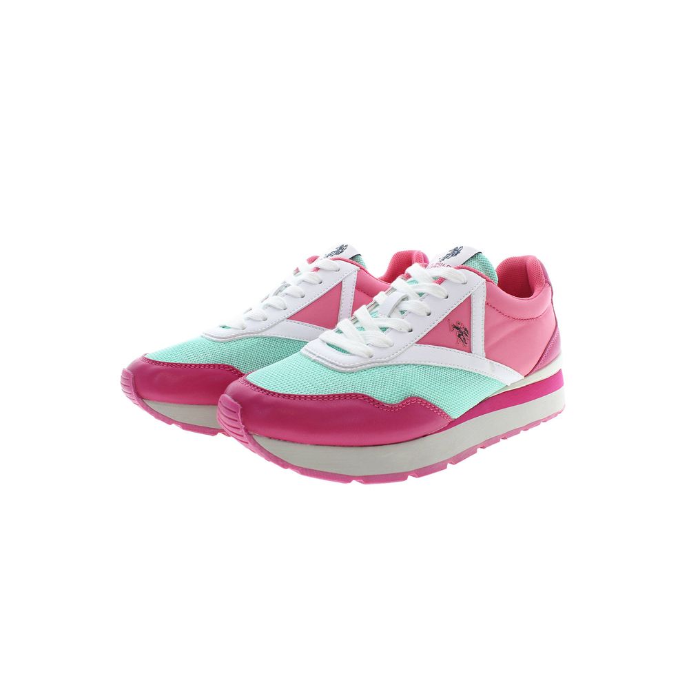 U.S. POLO ASSN. Pink Polyester Women Sneaker - Beyzy Store - U.S. POLO ASSN.