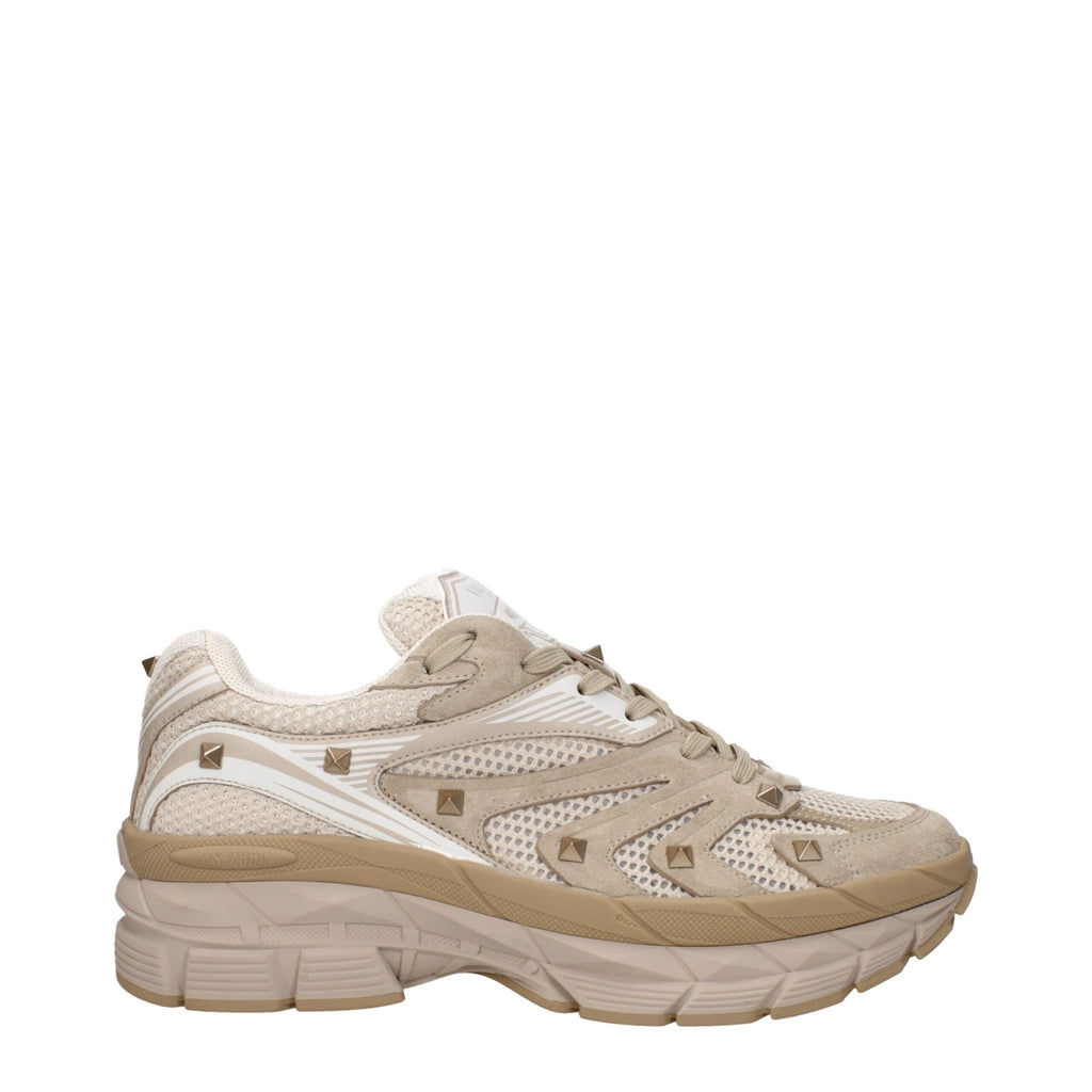 Valentino Garavani Beige Fabric Sneakers - Beyzy Store - Valentino Garavani