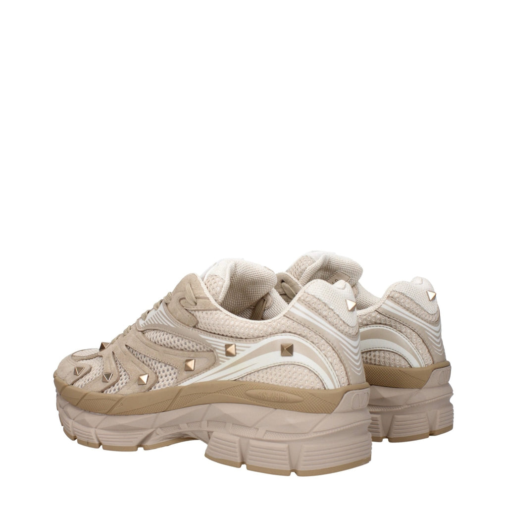 Valentino Garavani Beige Fabric Sneakers - Beyzy Store - Valentino Garavani