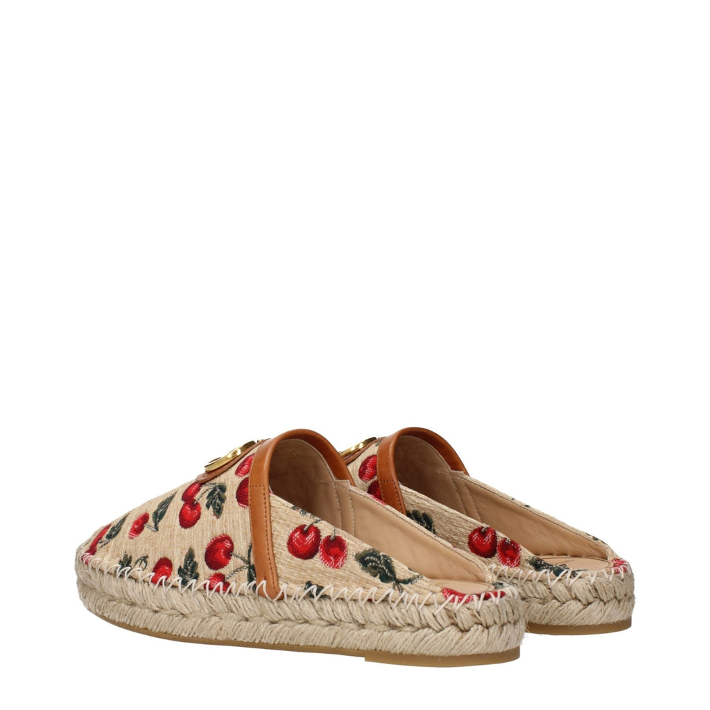 Valentino Garavani Beige Raffia Slippers Sandals - Beyzy Store - Valentino Garavani