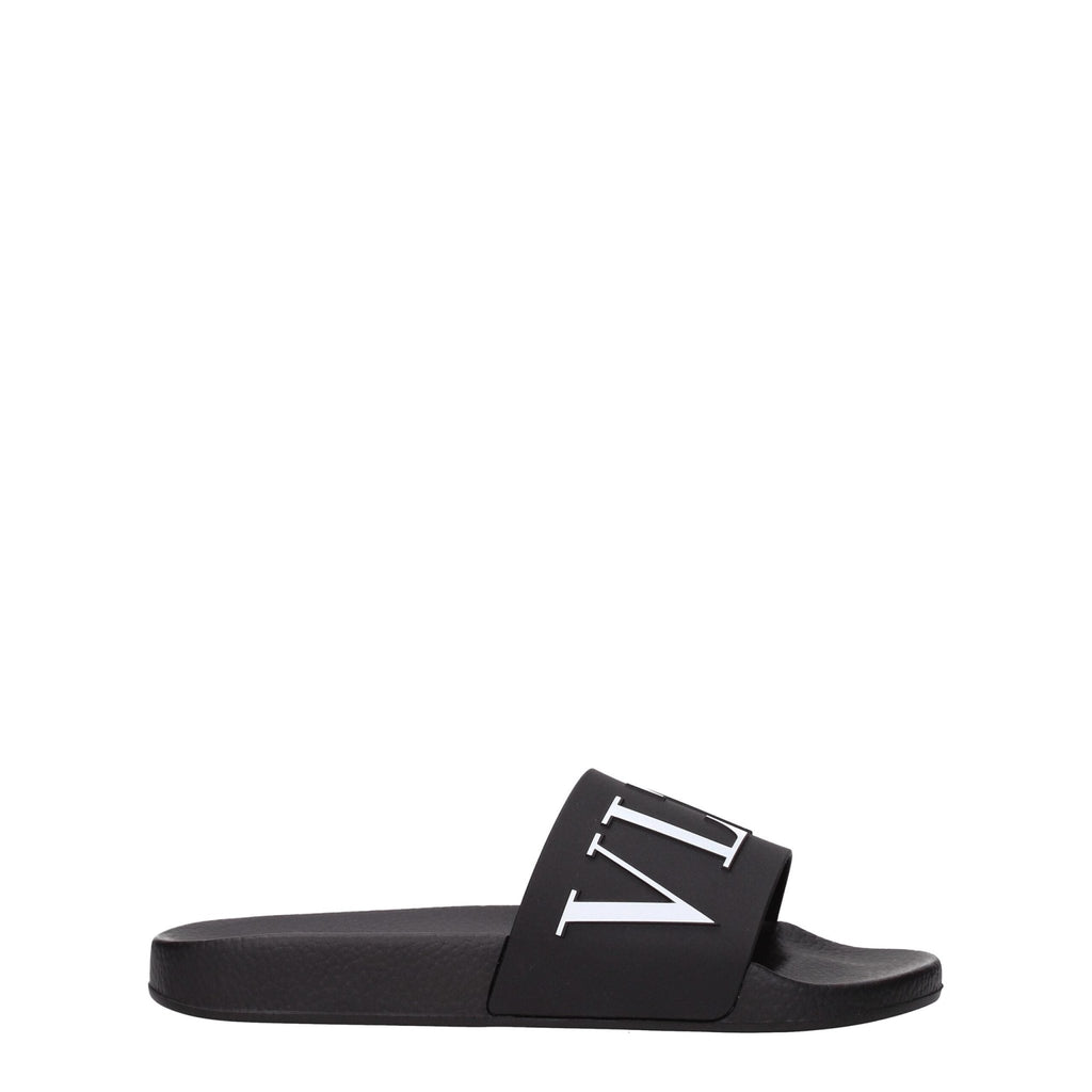 Valentino Garavani Black Cotton Slippers Sandals - Beyzy Store - Valentino Garavani