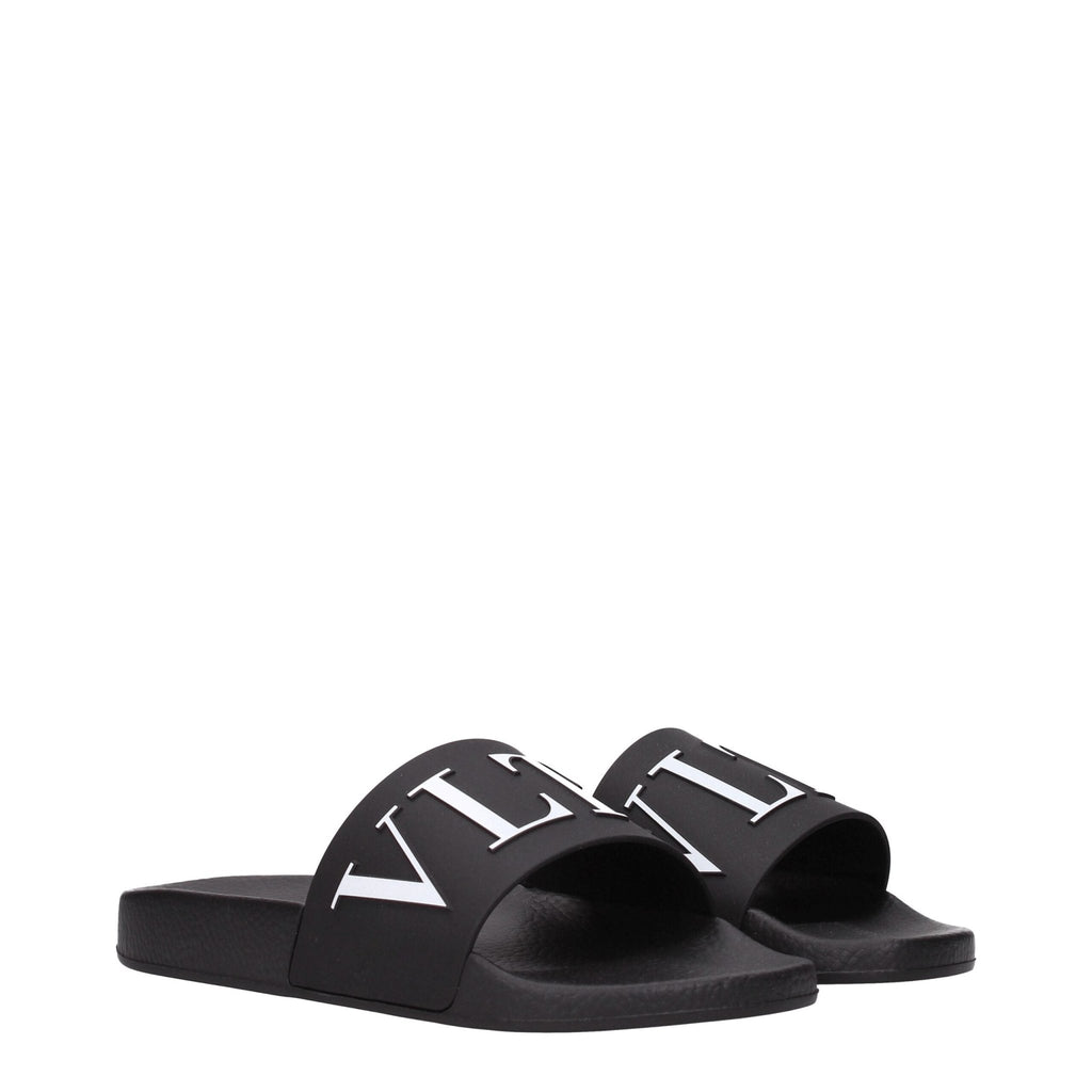 Valentino Garavani Black Cotton Slippers Sandals - Beyzy Store - Valentino Garavani