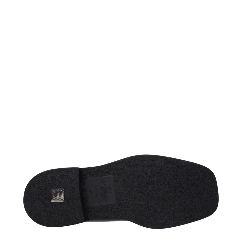 Valentino Garavani Black Leather Ankle - Beyzy Store - Valentino Garavani
