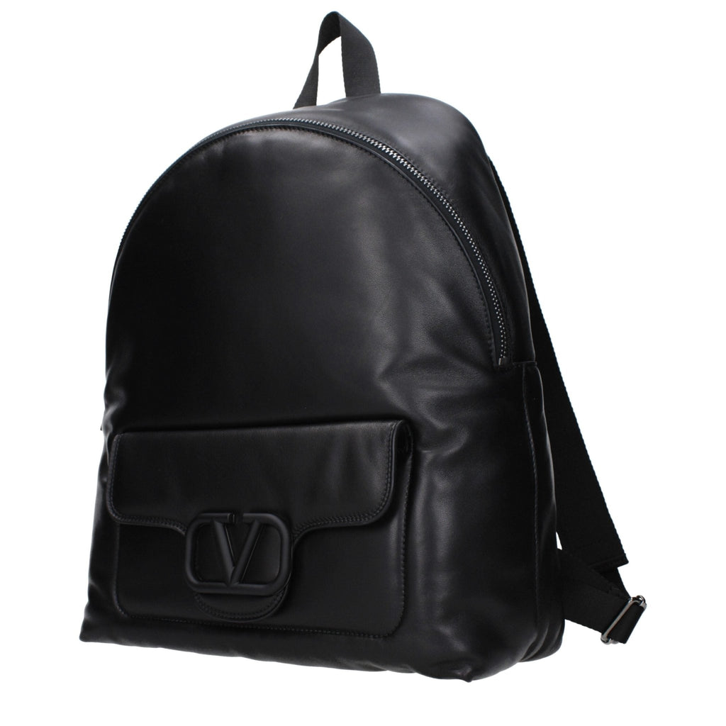 Valentino Garavani Black Leather Backpack - Beyzy Store - Valentino Garavani