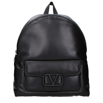 Valentino Garavani Black Leather Backpack - Beyzy Store - Valentino Garavani