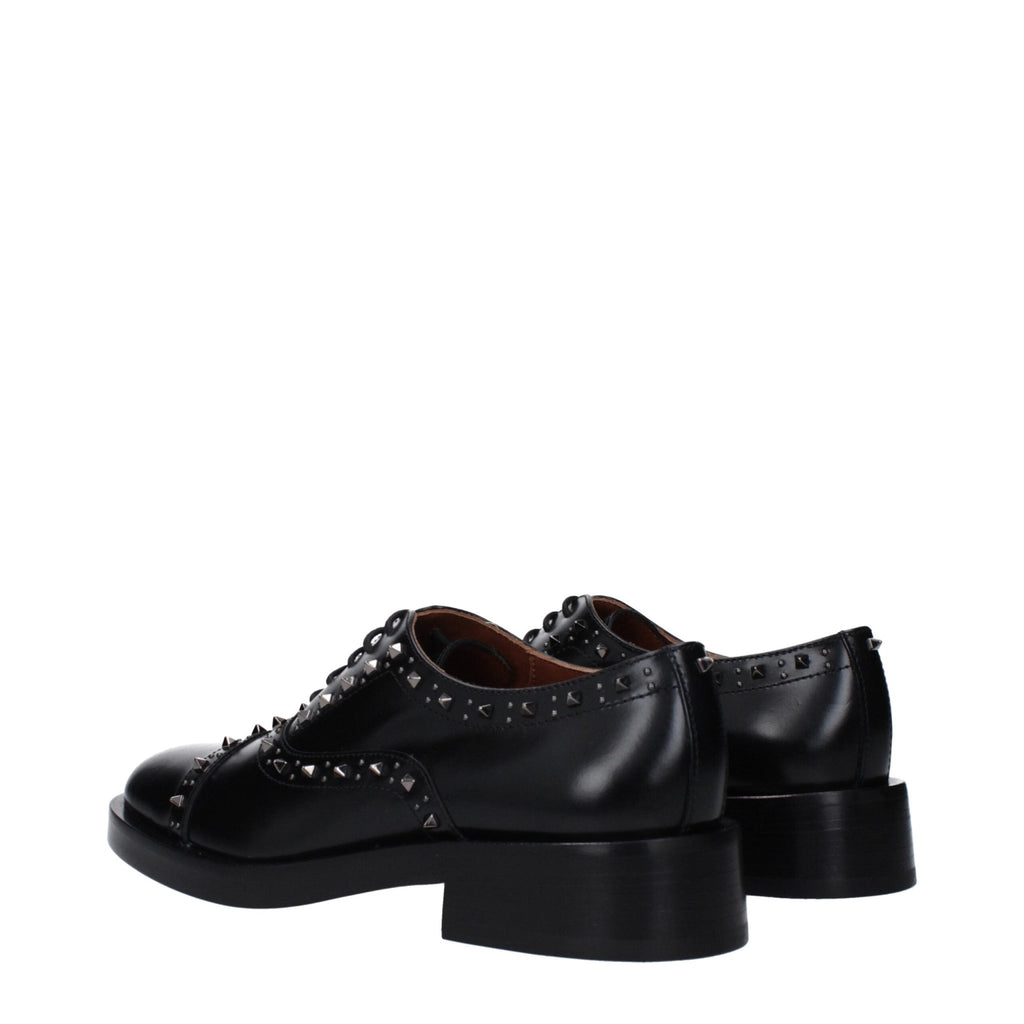 Valentino Garavani Black Leather Oxfords And Derby - Beyzy Store - Valentino Garavani