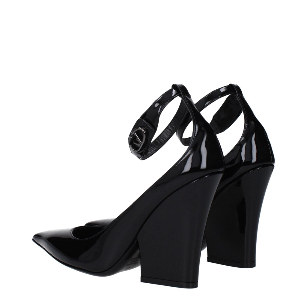 Valentino Garavani Black Leather Platforms Pumps - Beyzy Store - Valentino Garavani