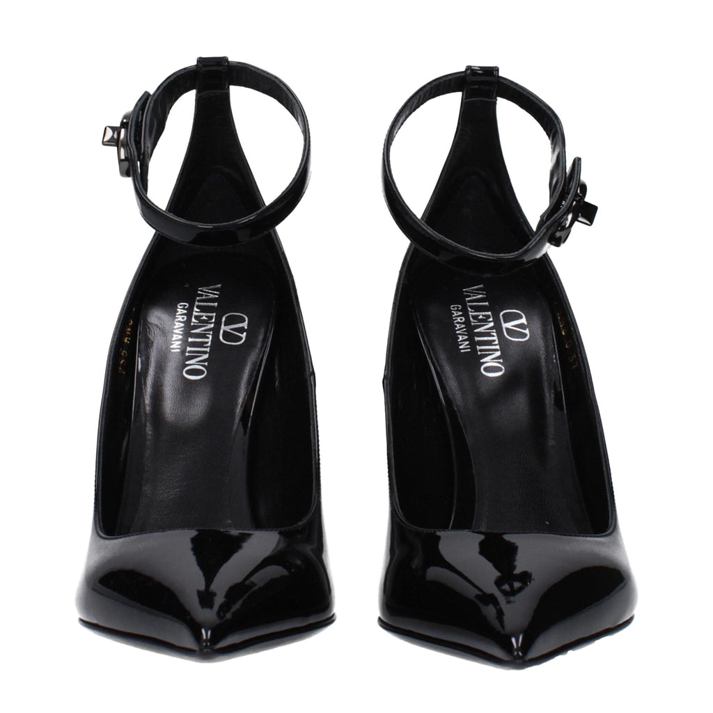 Valentino Garavani Black Leather Platforms Pumps - Beyzy Store - Valentino Garavani