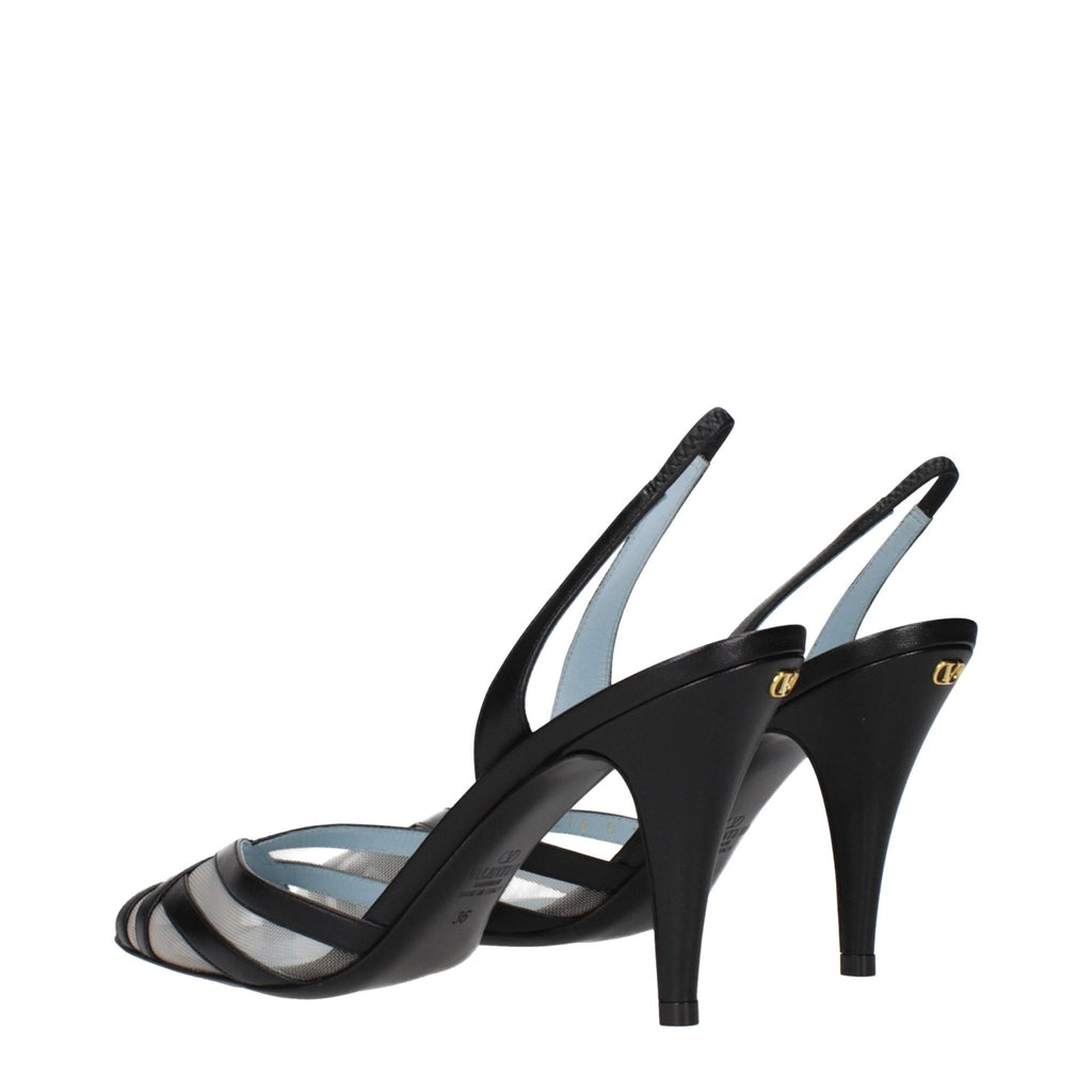Valentino Garavani Black Leather Pumps - Beyzy Store - Valentino Garavani