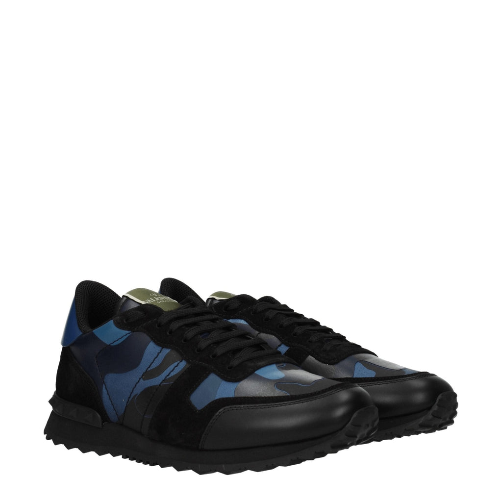 Valentino Garavani Blue Leather Sneakers - Beyzy Store - Valentino Garavani