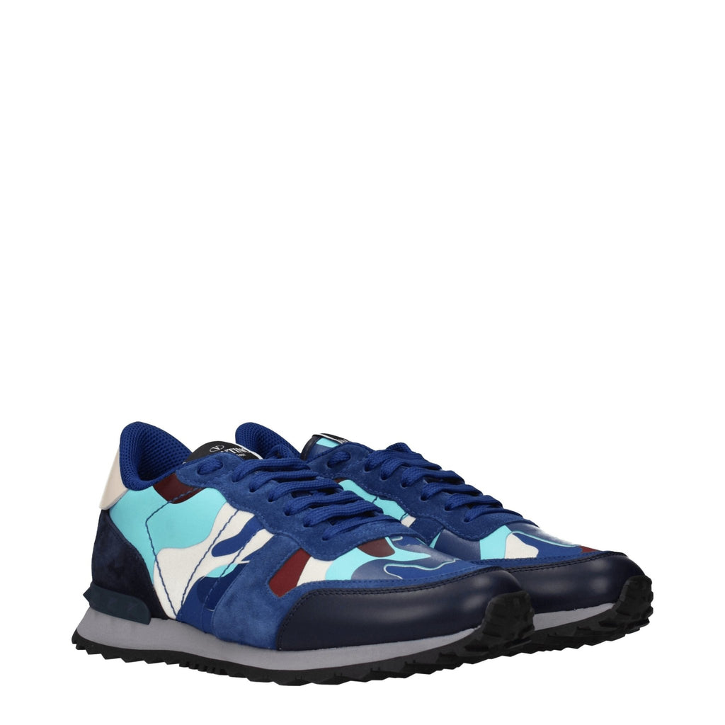 Valentino Garavani Blue Leather Sneakers - Beyzy Store - Valentino Garavani