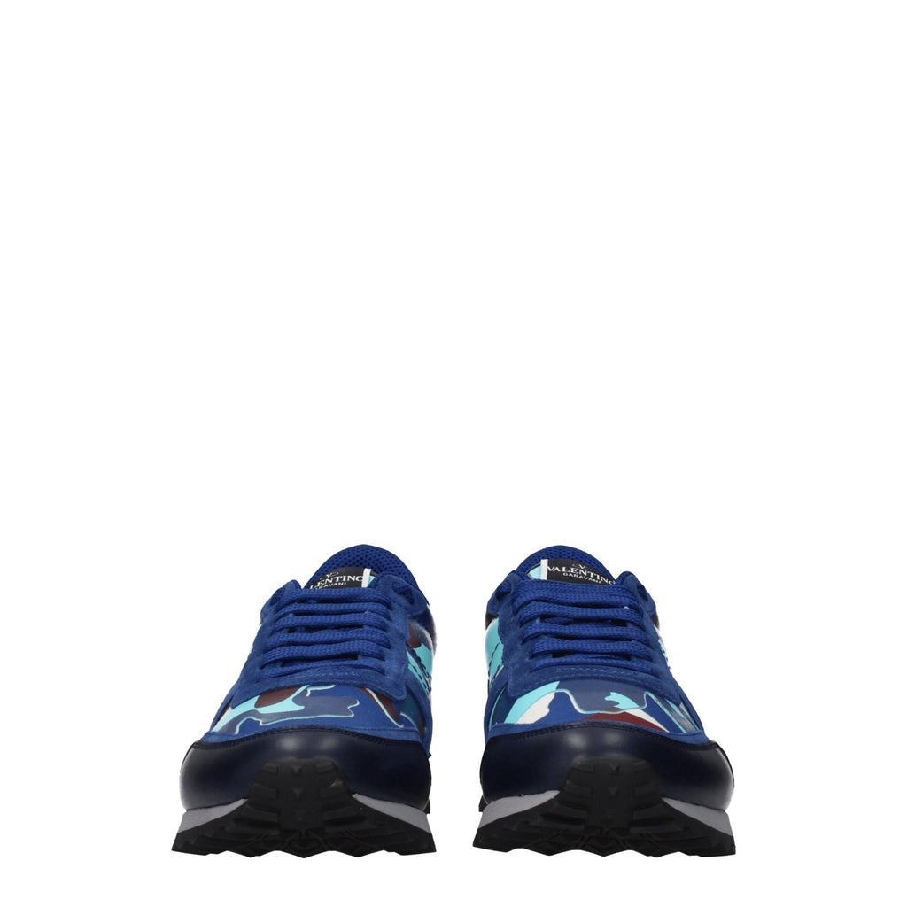 Valentino Garavani Blue Leather Sneakers - Beyzy Store - Valentino Garavani