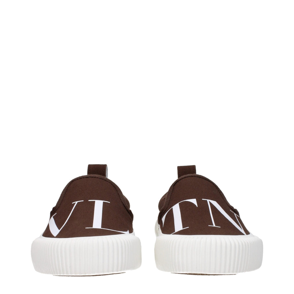 Valentino Garavani Brown Fabric Slip - On Loafer - Beyzy Store - Valentino Garavani