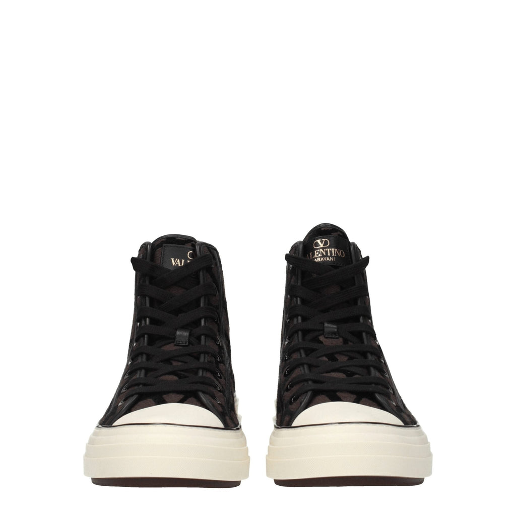 Valentino Garavani Brown Fabric Sneakers - Beyzy Store - Valentino Garavani