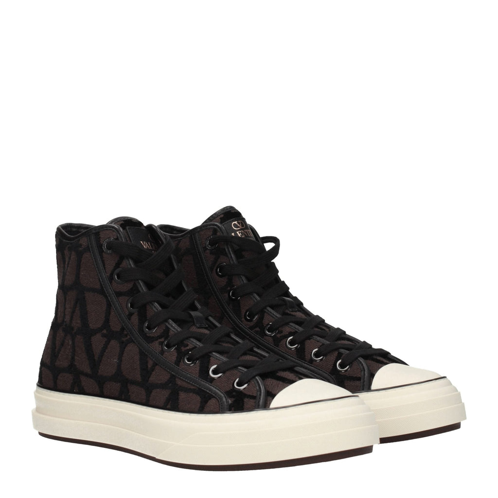 Valentino Garavani Brown Fabric Sneakers - Beyzy Store - Valentino Garavani