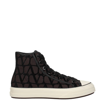 Valentino Garavani Brown Fabric Sneakers - Beyzy Store - Valentino Garavani