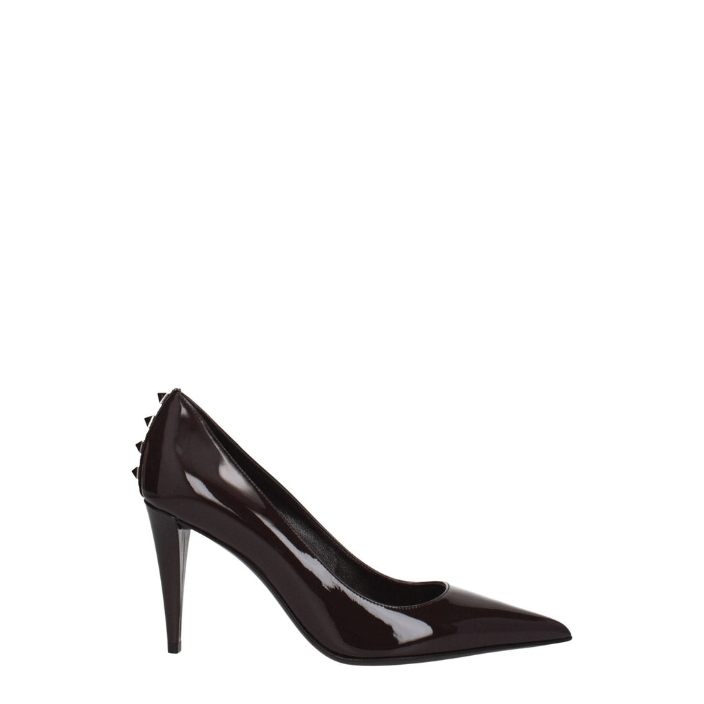 Valentino Garavani Brown Leather High Heel Pumps - Beyzy Store - Valentino Garavani