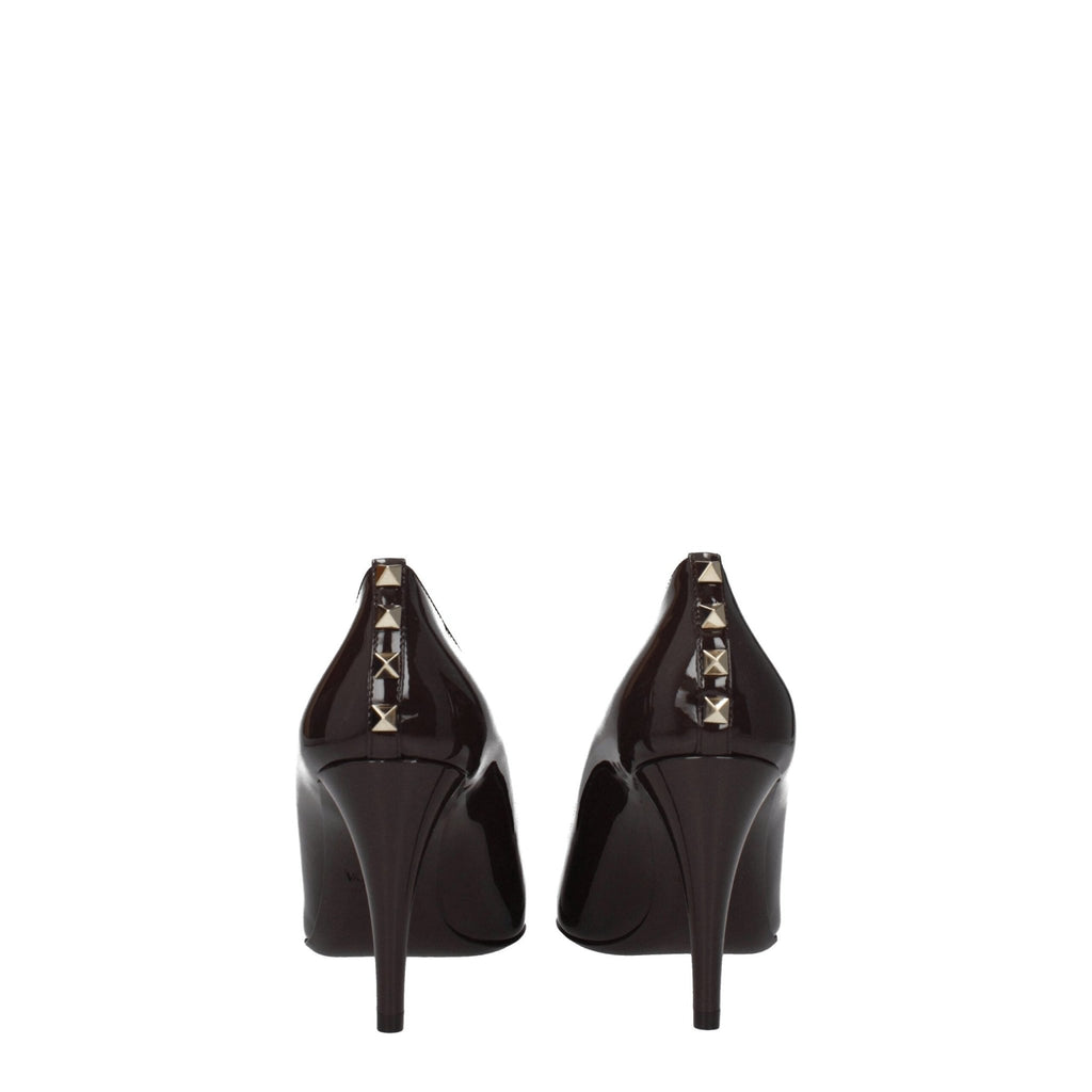 Valentino Garavani Brown Leather High Heel Pumps - Beyzy Store - Valentino Garavani