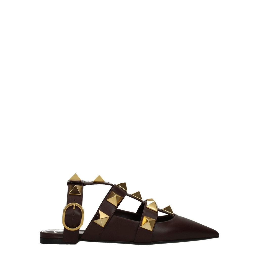 Valentino Garavani Brown Leather Sandal - Beyzy Store - Valentino Garavani