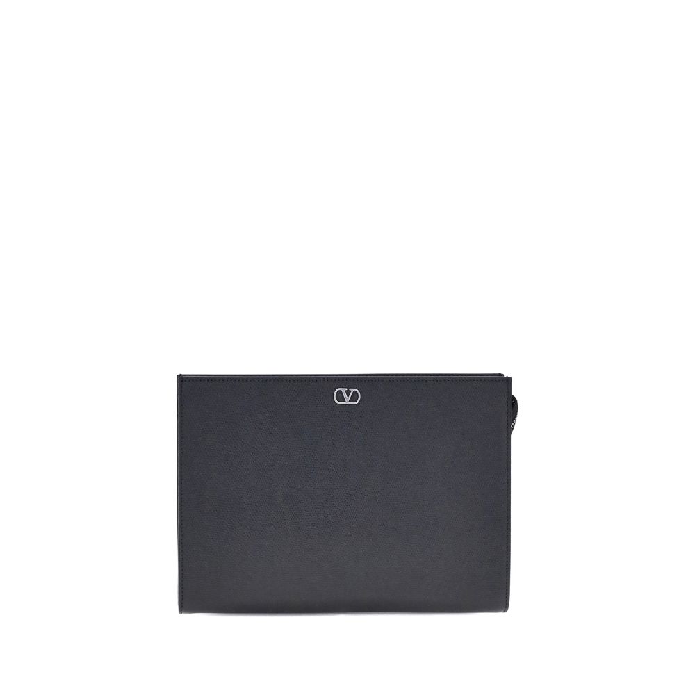 Valentino Garavani Grained leather Pouch - Beyzy Store - Valentino Garavani