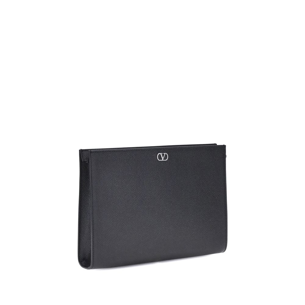 Valentino Garavani Grained leather Pouch - Beyzy Store - Valentino Garavani
