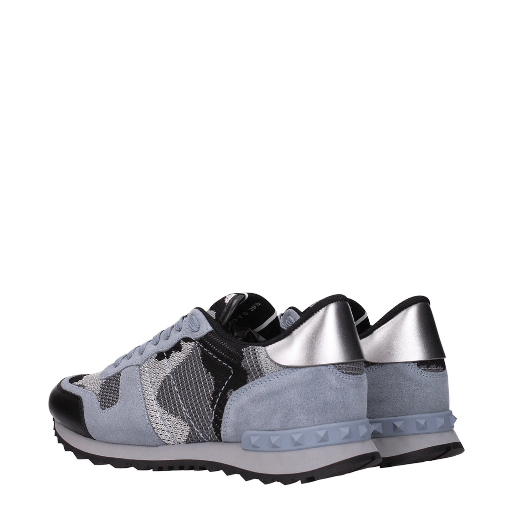 Valentino Garavani Gray Fabric Athletic Sneakers - Beyzy Store - Valentino Garavani