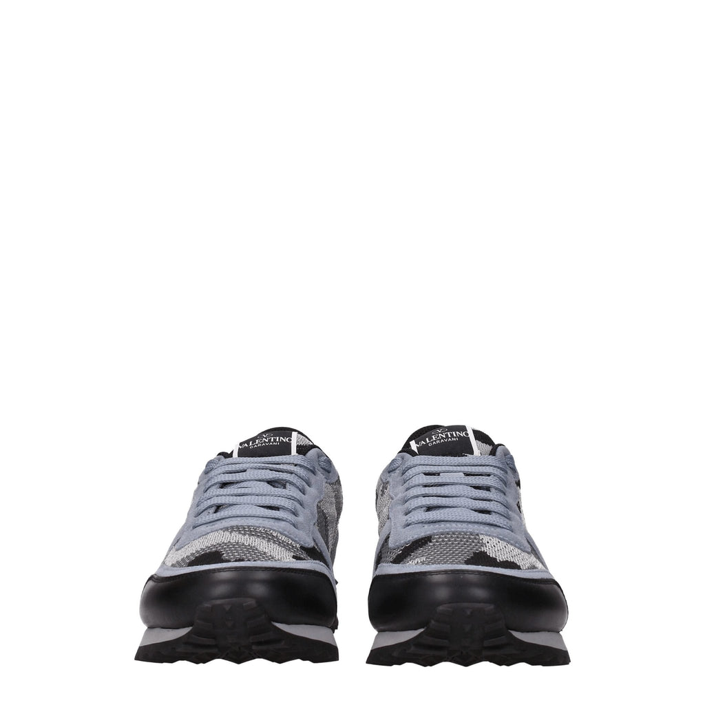 Valentino Garavani Gray Fabric Athletic Sneakers - Beyzy Store - Valentino Garavani
