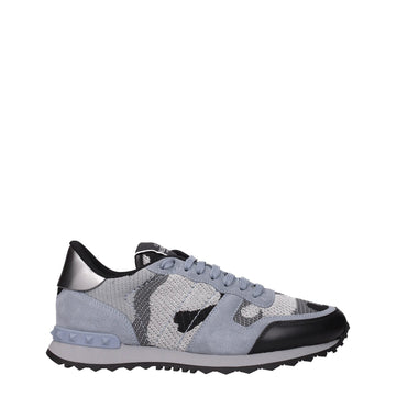 Valentino Garavani Gray Fabric Athletic Sneakers - Beyzy Store - Valentino Garavani