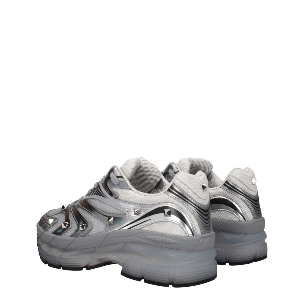 Valentino Garavani Gray Fabric Sneakers - Beyzy Store - Valentino Garavani