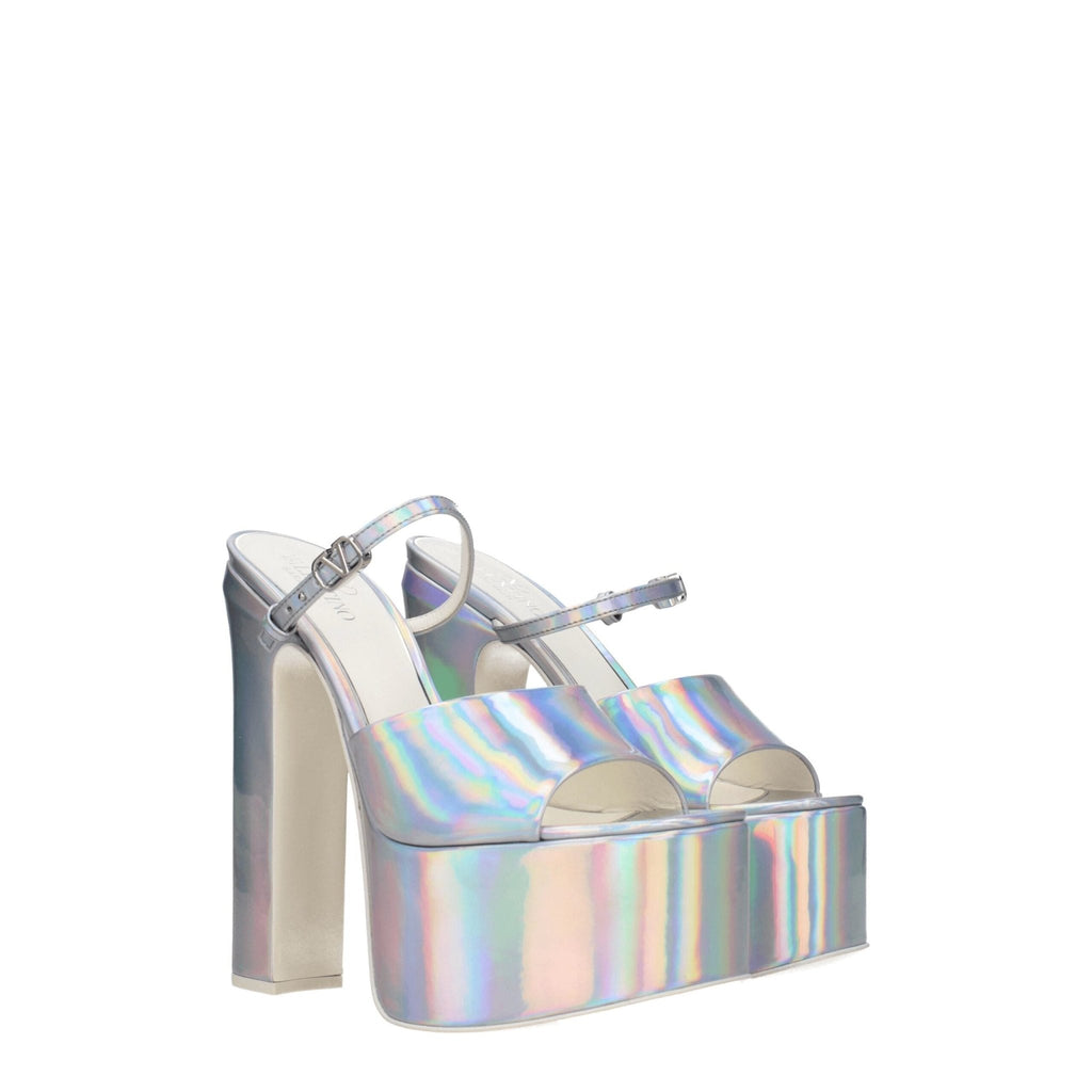 Valentino Garavani Gray Leather Sandal - Beyzy Store - Valentino Garavani