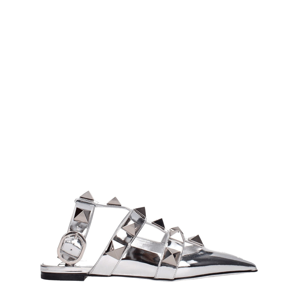 Valentino Garavani Gray Leather Sandal - Beyzy Store - Valentino Garavani