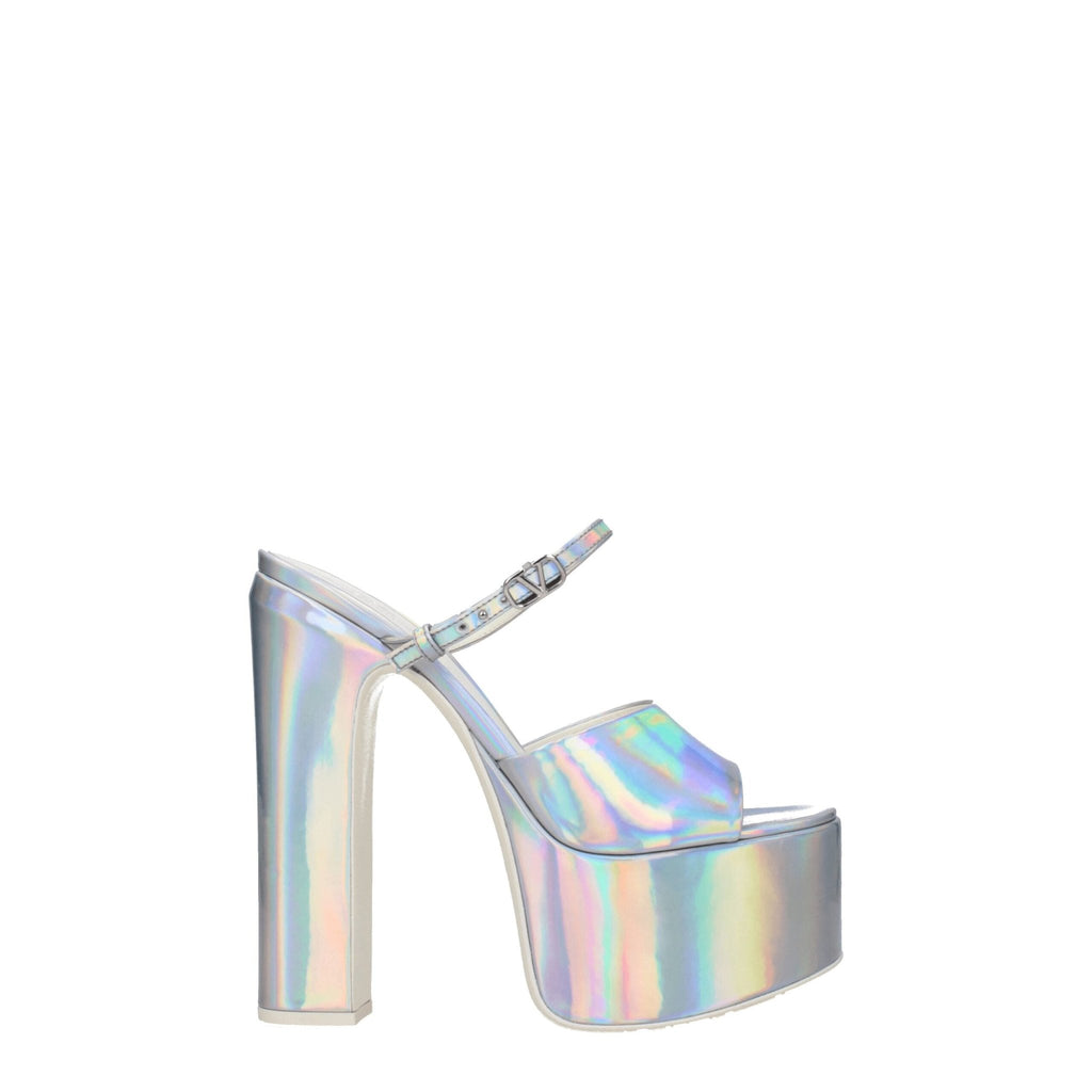 Valentino Garavani Gray Leather Sandal - Beyzy Store - Valentino Garavani