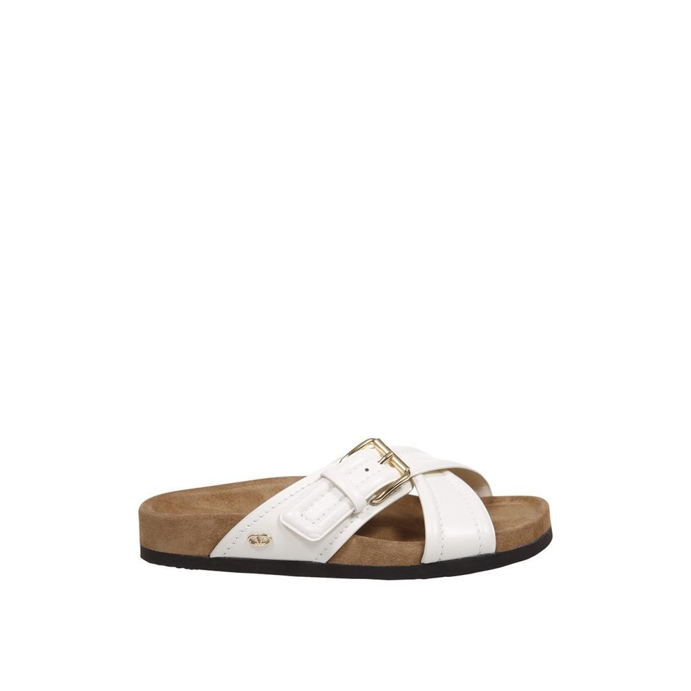 Valentino Garavani Leather Flat Sandals - Beyzy Store - Valentino Garavani