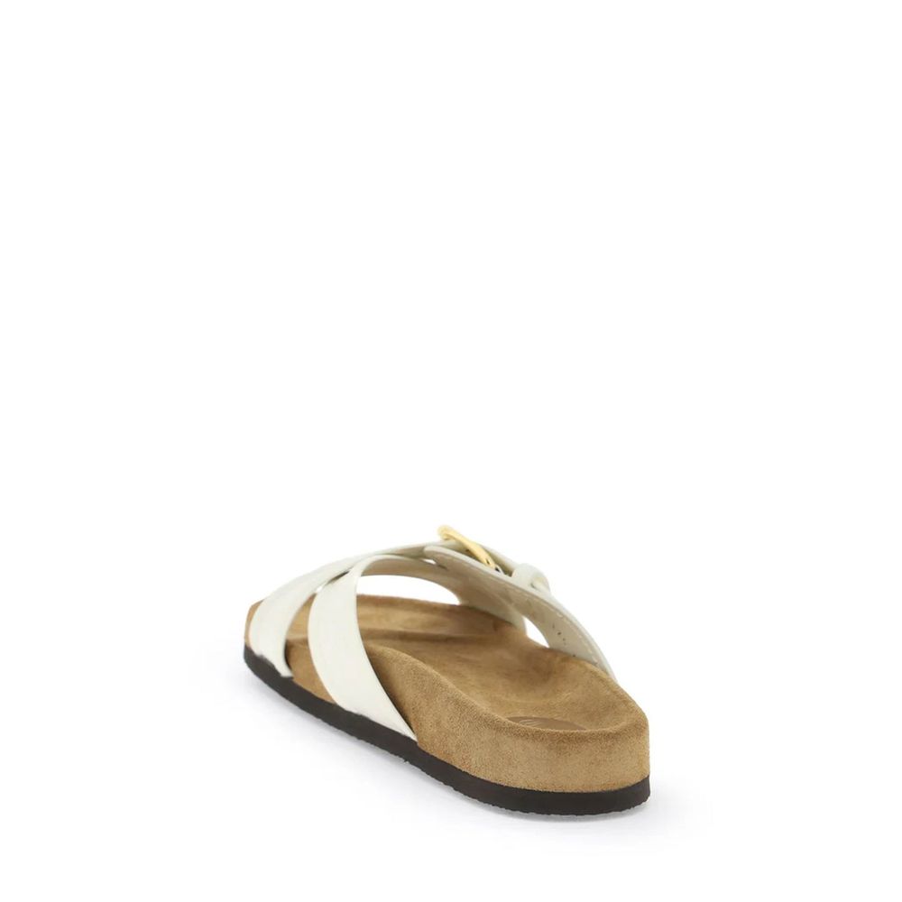 Valentino Garavani Leather Flat Sandals - Beyzy Store - Valentino Garavani