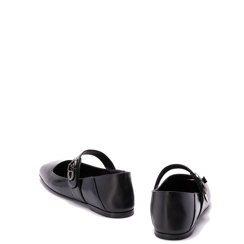 Valentino Garavani Leather Locker Ballerina Flats - Beyzy Store - Valentino Garavani