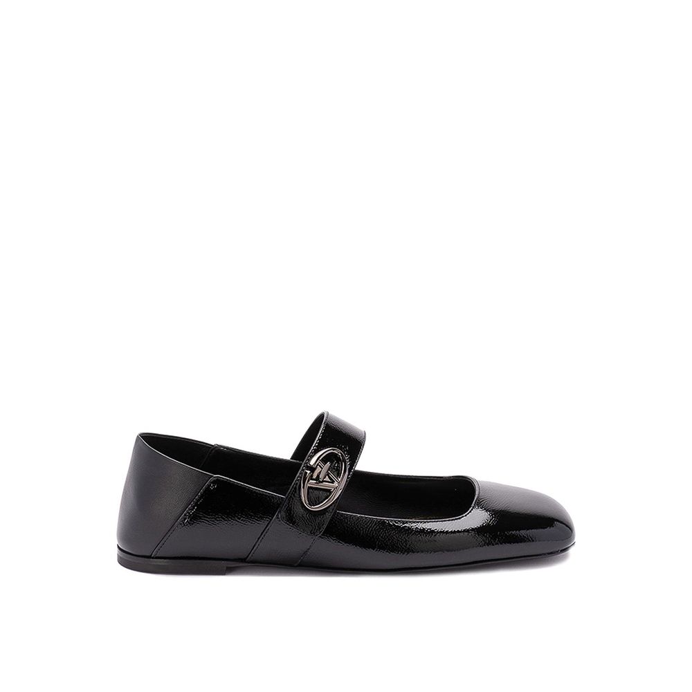 Valentino Garavani Leather Locker Ballerina Flats - Beyzy Store - Valentino Garavani
