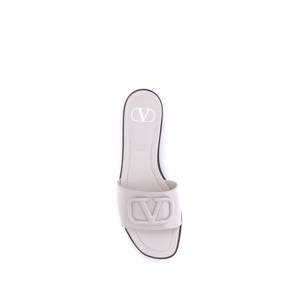 Valentino Garavani Patent leathe VLogo slide Sandals - Beyzy Store - Valentino Garavani