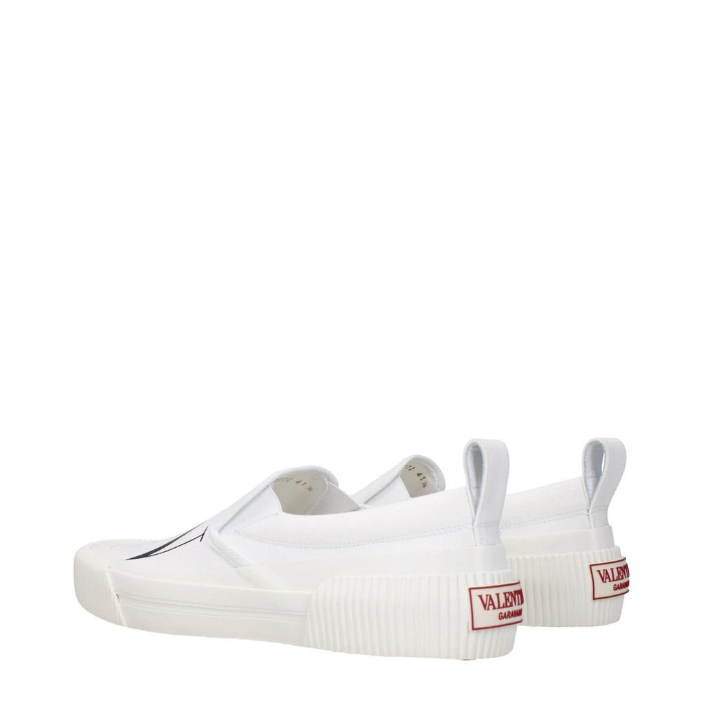 Valentino Garavani White Fabric Slip - On Loafer - Beyzy Store - Valentino Garavani