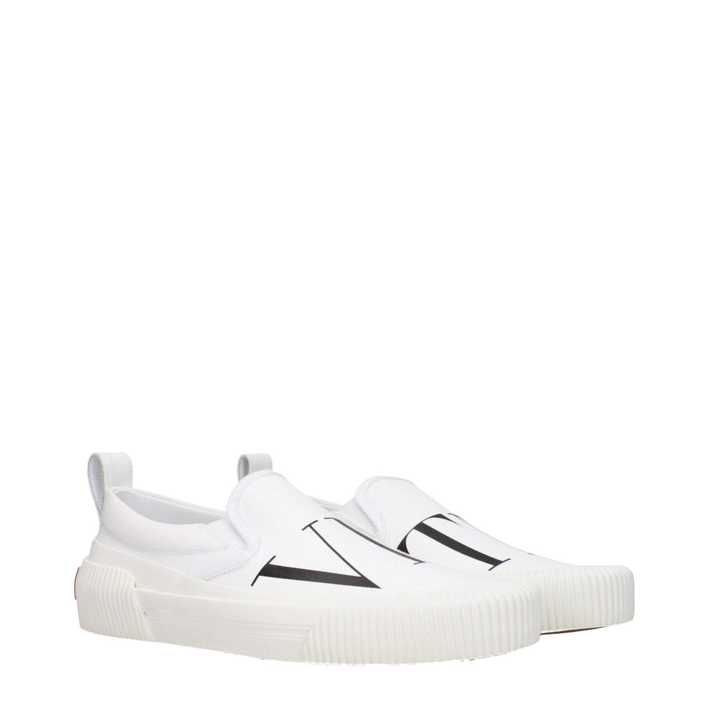 Valentino Garavani White Fabric Slip - On Loafer - Beyzy Store - Valentino Garavani
