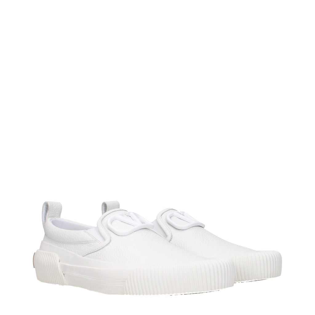 Valentino Garavani White Leather Slip - On Loafer - Beyzy Store - Valentino Garavani