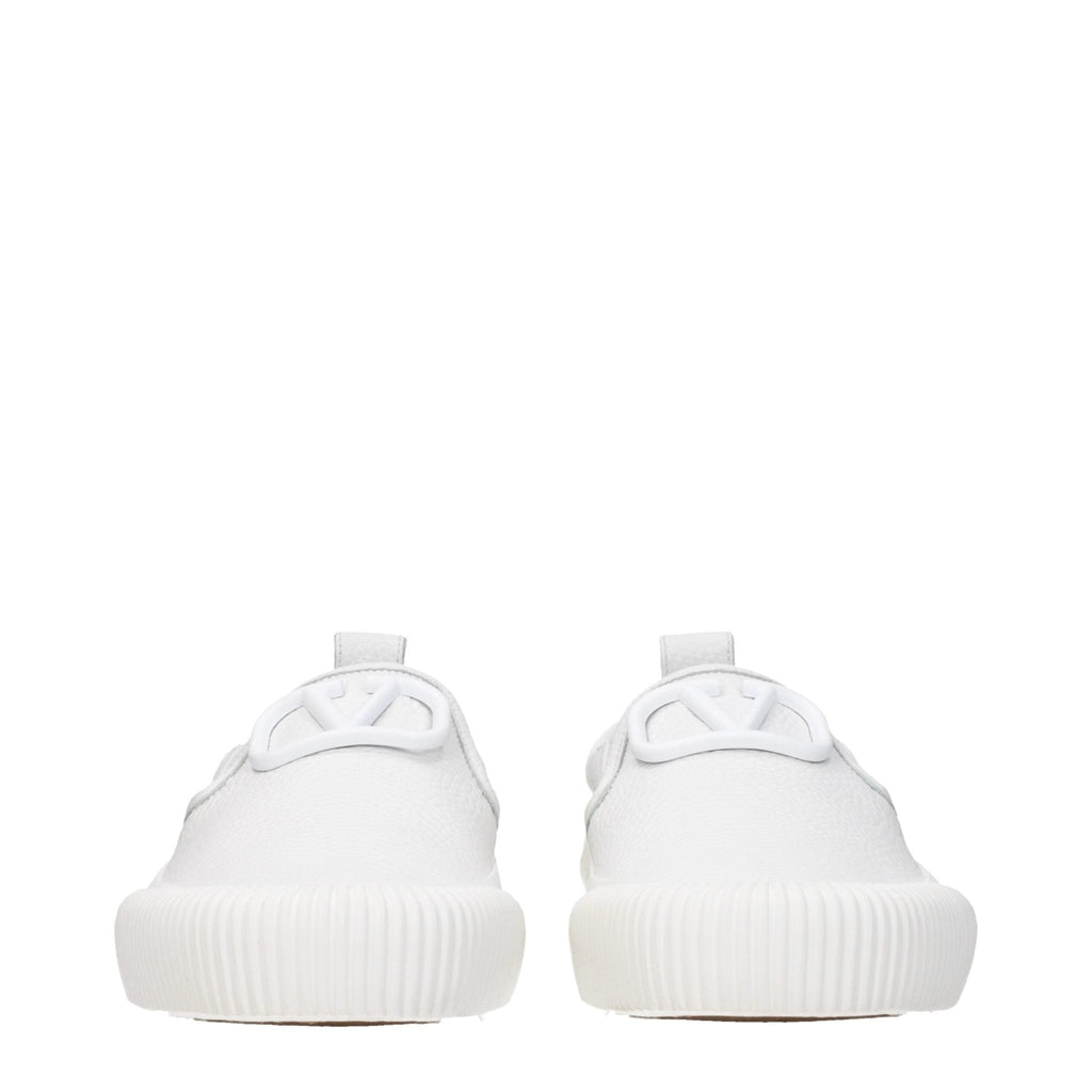 Valentino Garavani White Leather Slip - On Loafer - Beyzy Store - Valentino Garavani