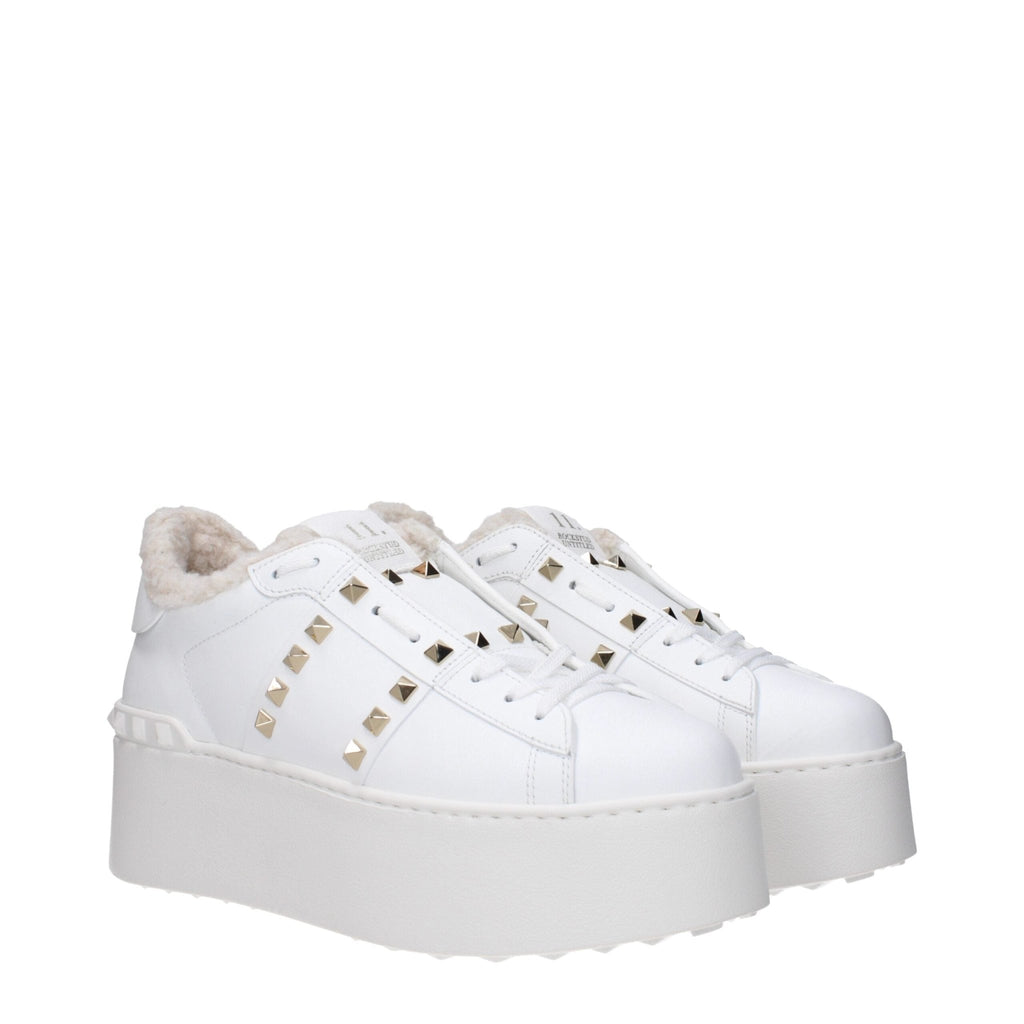 Valentino Garavani White Leather Sneakers - Beyzy Store - Valentino Garavani
