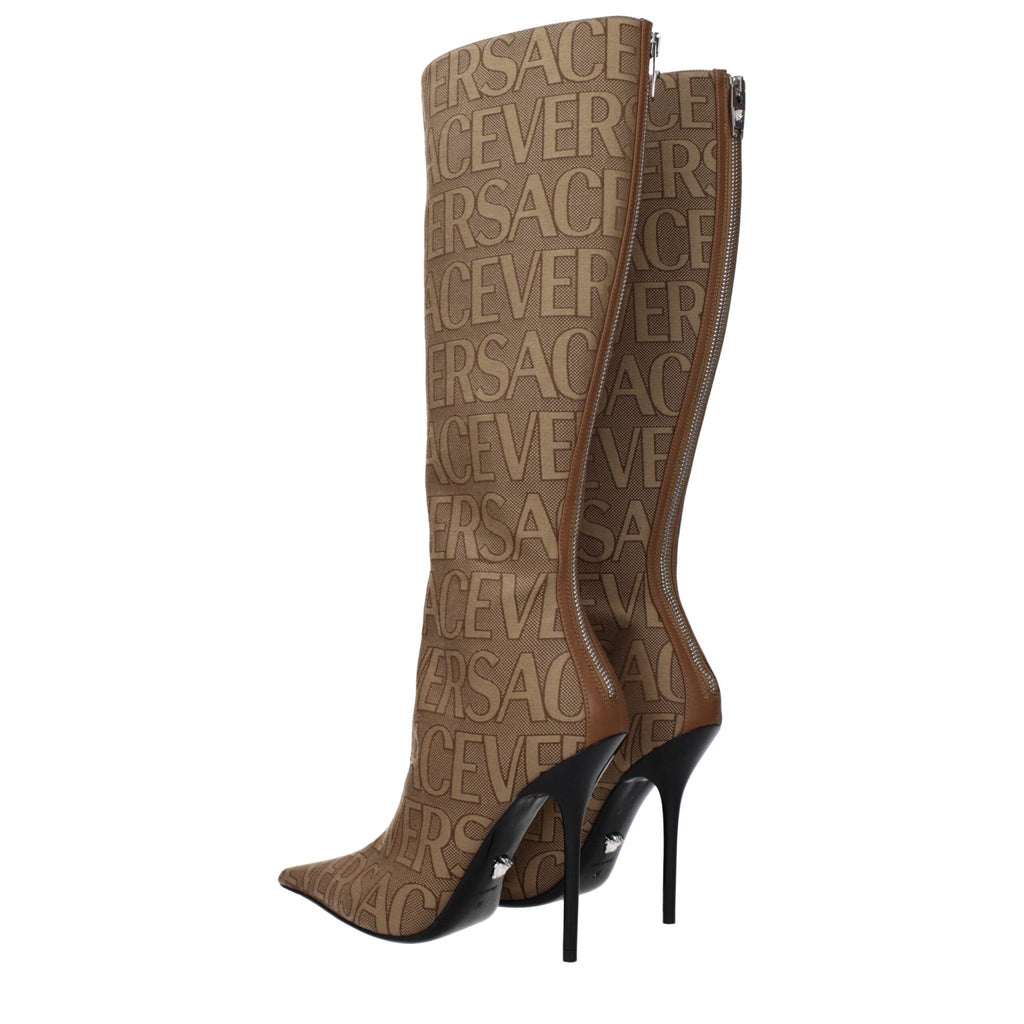 Versace Beige Fabric Boot - Beyzy Store - Versace